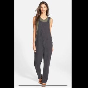 James Perse Linen Overalls sz 8-10 or L